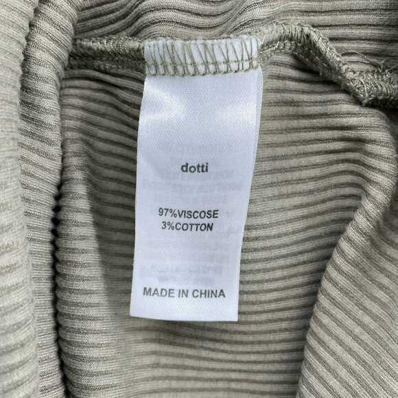 Dotti Midi Dress Sz 8 Green Ribbed Side Slit Square Neck Spaghetti Pullover - Picture 9 of 10